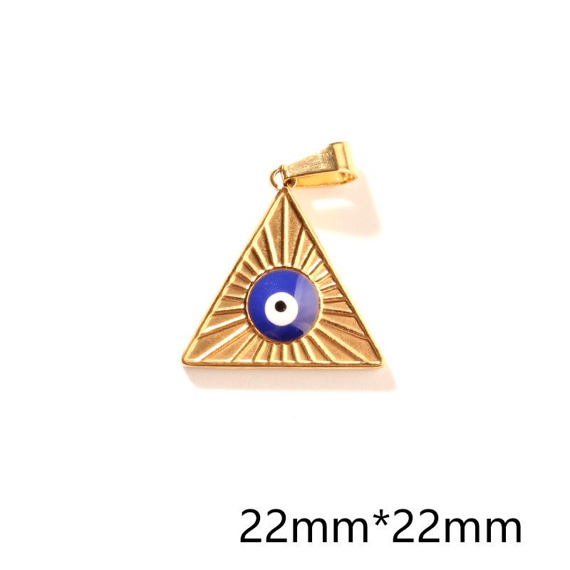 European Retro Enamel Triangle Geometric Drop Earrings for Women