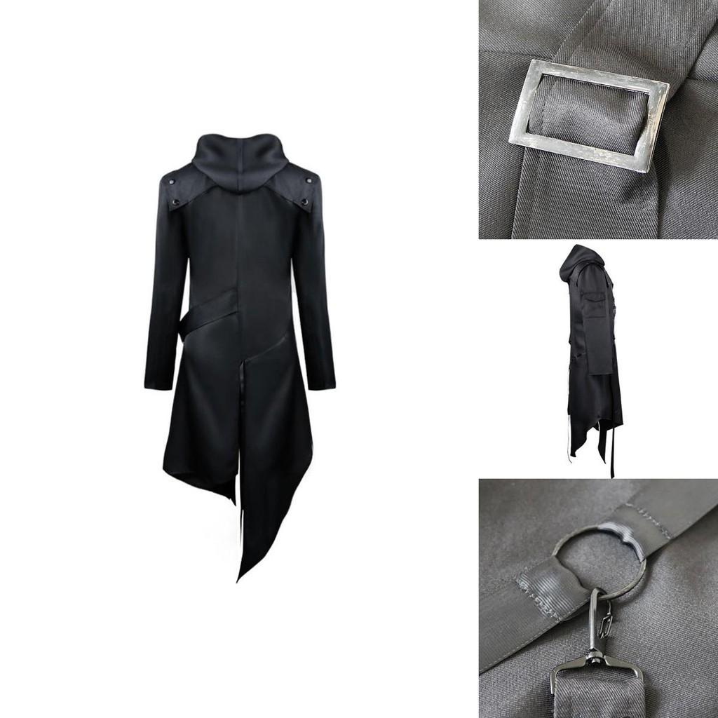 Elegante Chaqueta Frac Gótica Para Hombres Disfraz de Cosplay Perfecto Uniforme de Halloween