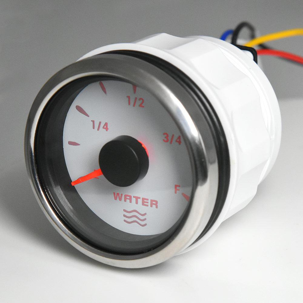 7 Color Backlight 2" 52mm Water Level Gauge+Water Level Sensor 100-600mm 0-190 Ohm Water Tank Meter Indicator Auto Car Boat