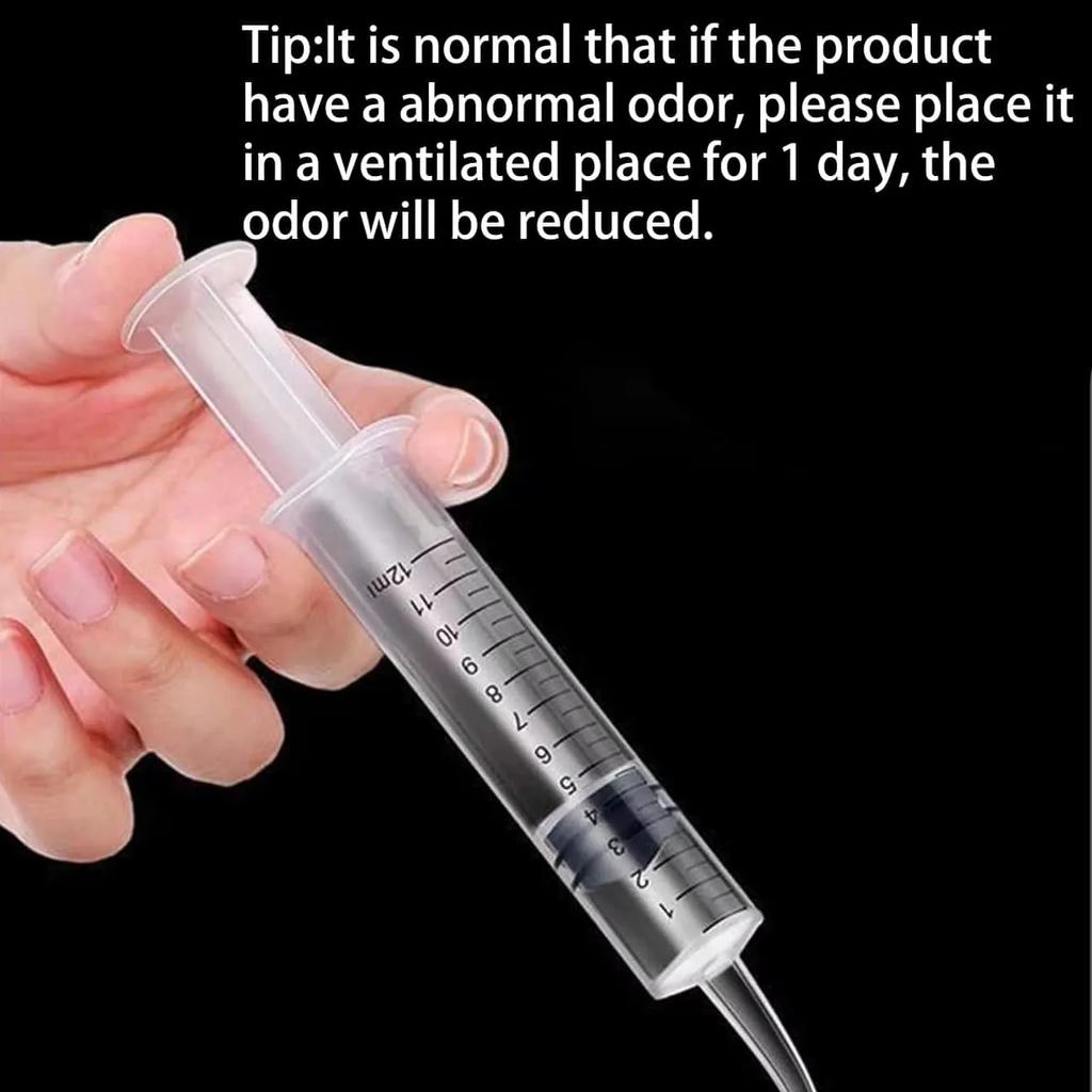 12ml Elbow Syringe Needle Free Plastic Pet Feeding Breastfeeding Animal Medicine Feeder Pet Supplies