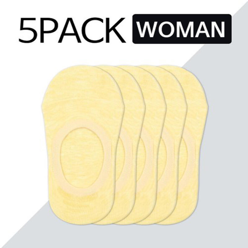 

[Set of 5] Women s Colored Slippers - Yellow yellow