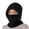 Damen Schal Gesichtsmaske Einteilige Strickmütze mit dicker Samtisolierung und warmer Wollmütze