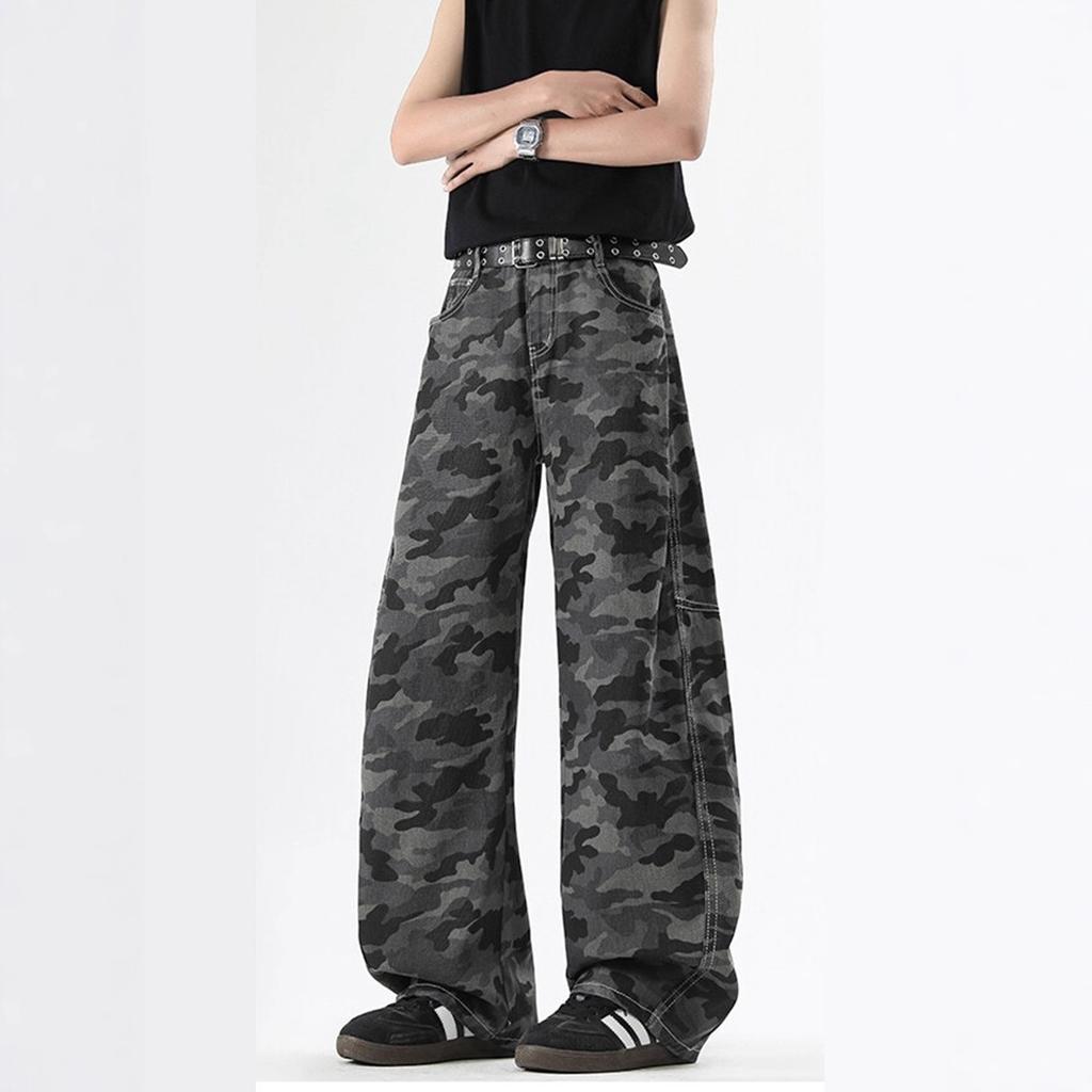 JYL Unisex Flare Jeans American Three-Stripe Winter Vintage Cleanfit High-Street Denim