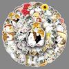50 Hand-Painted Cute Kitten Stickers for Cards, Notebooks, Water Bottles, and Luggage