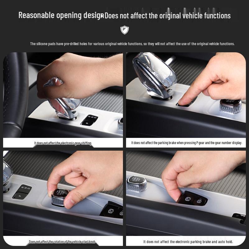 Silikon-Schutzpolster für Konsolen und Schalthebelpaneele von Volvo XC60, S90, S60, XC90 und V60.