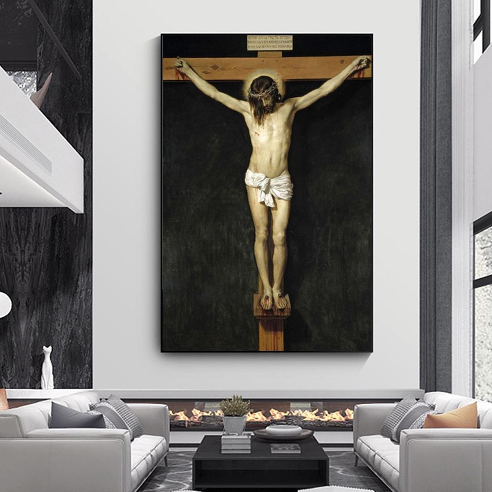 Christian Jesus Poster e stampe Pittura su tela classica per soggiorno Camera da letto Decorazione Wall Art Immagini Crocifisso Cuadros
