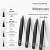 Meidao Stainless Steel Eyebrow Shaping Tweezers Set - 4 Pieces for Plucking, Beard Trimming, and Hair Removal.