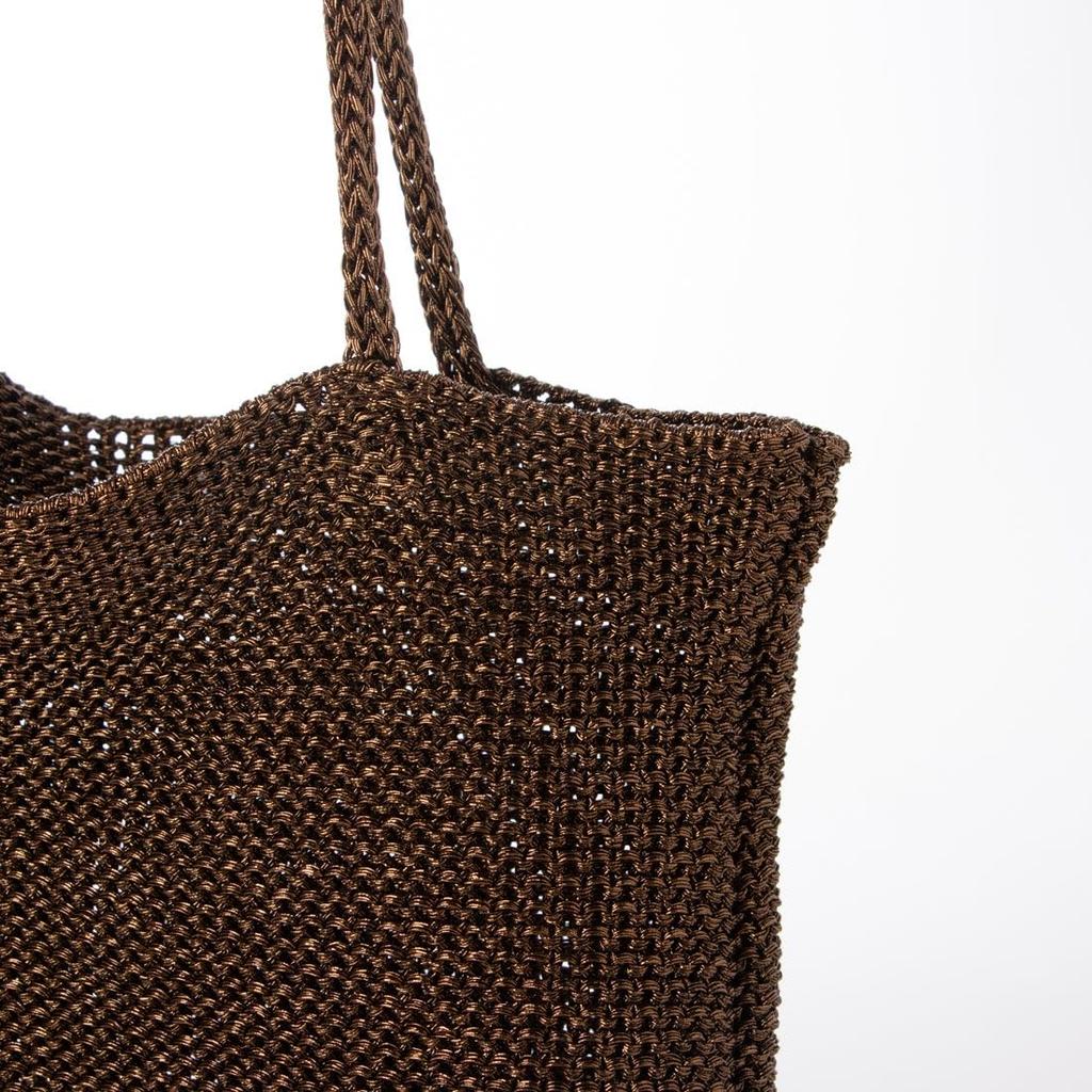 Glitter Yarn Knitted Tote Bag