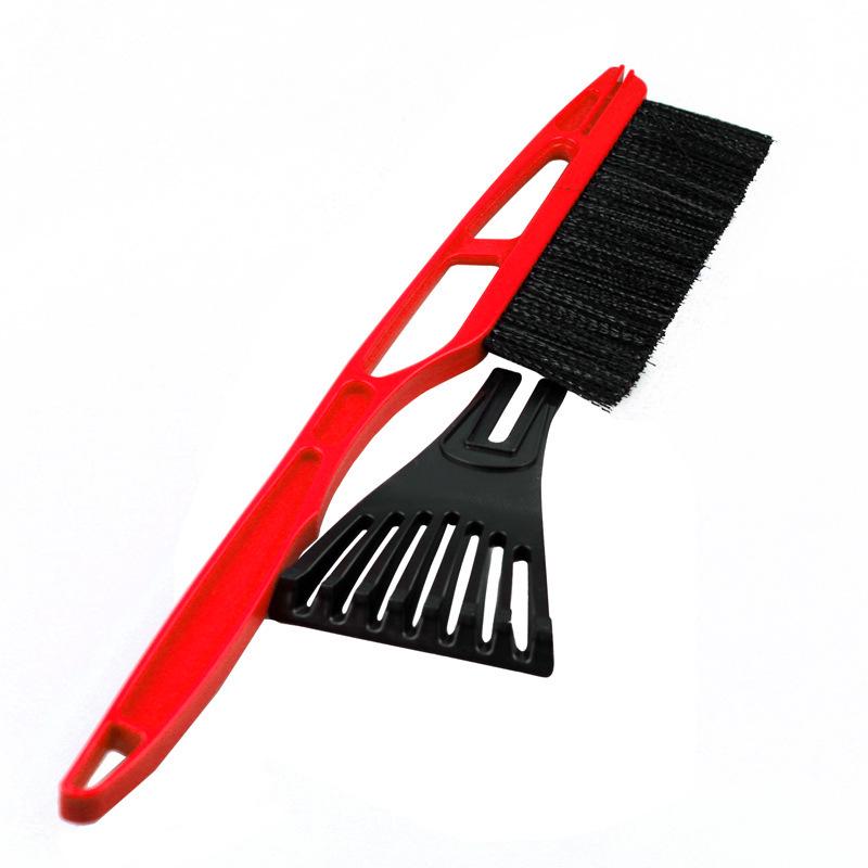 2-in-1 Car Snow Shovel with Long Handle and Brush for Deicing
