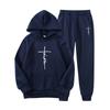 Couple's outfit solid color printed hoodie sports loose hoodie can be used as a logo, European and American casual sweatshirt