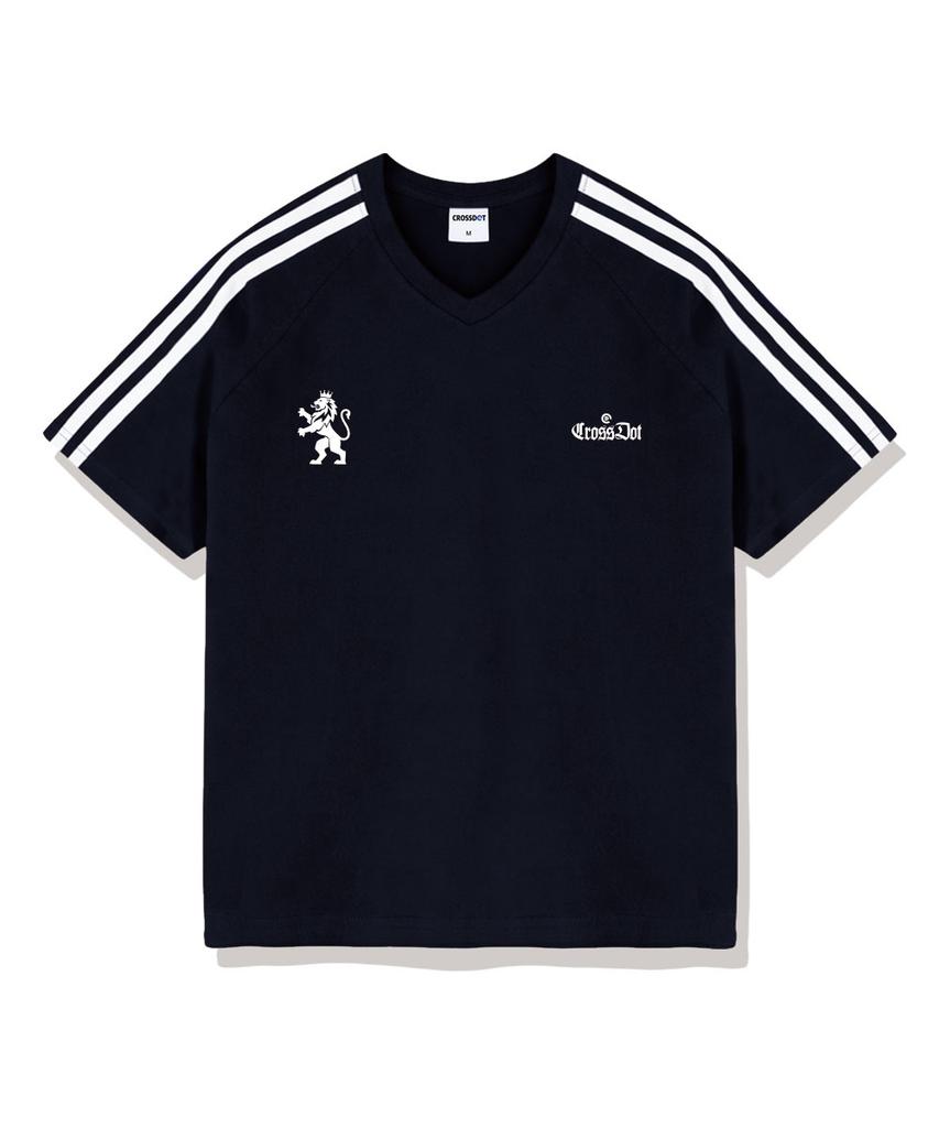 Keuloseudas Royal Track V-Neck Short Sleeve T-Shirt 4 Colors [Crsv_1003]