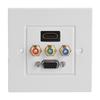 HDMI VGA 3RCA Threeinone Integrated Multimedia Wall Panel Audio Video Socket
