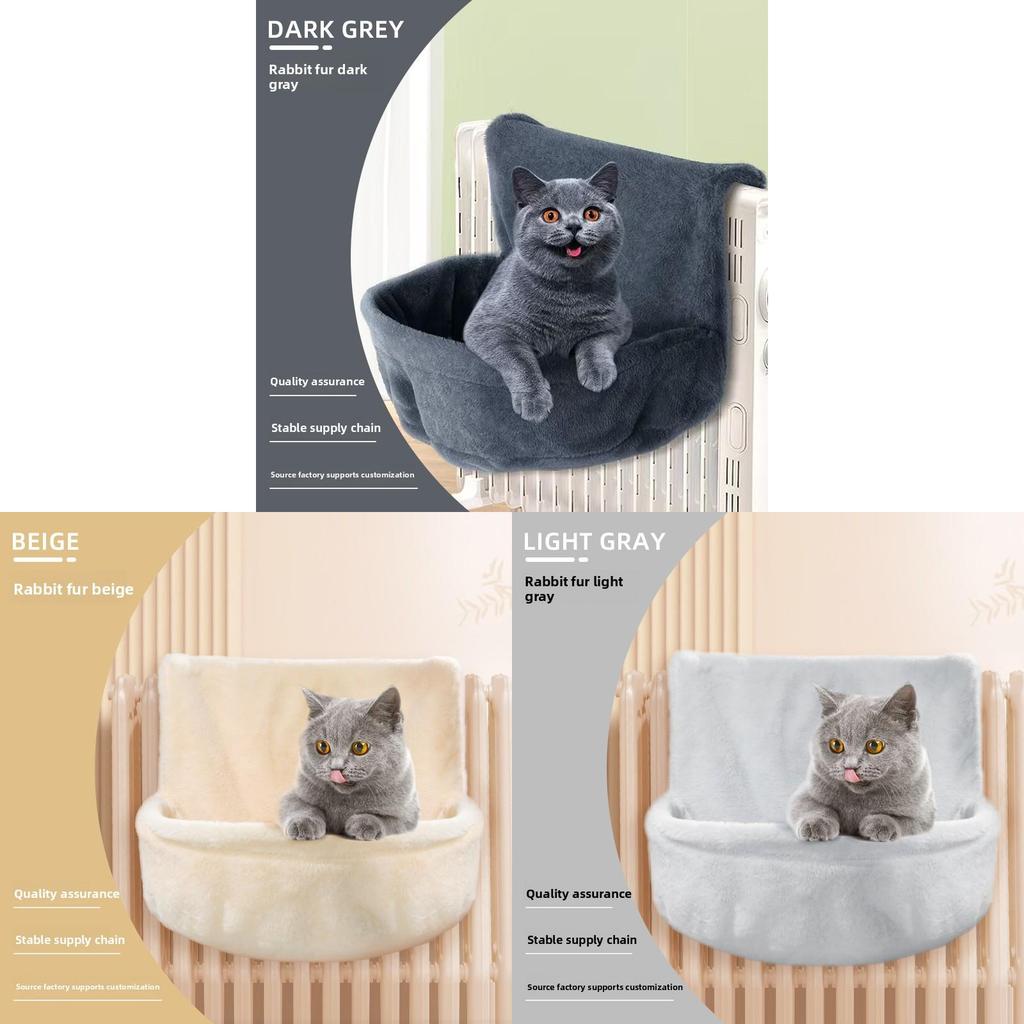 Pet Bed Hanging Style Plush Fabric Warm Cat Bed For Indoor And Outdoor Use
