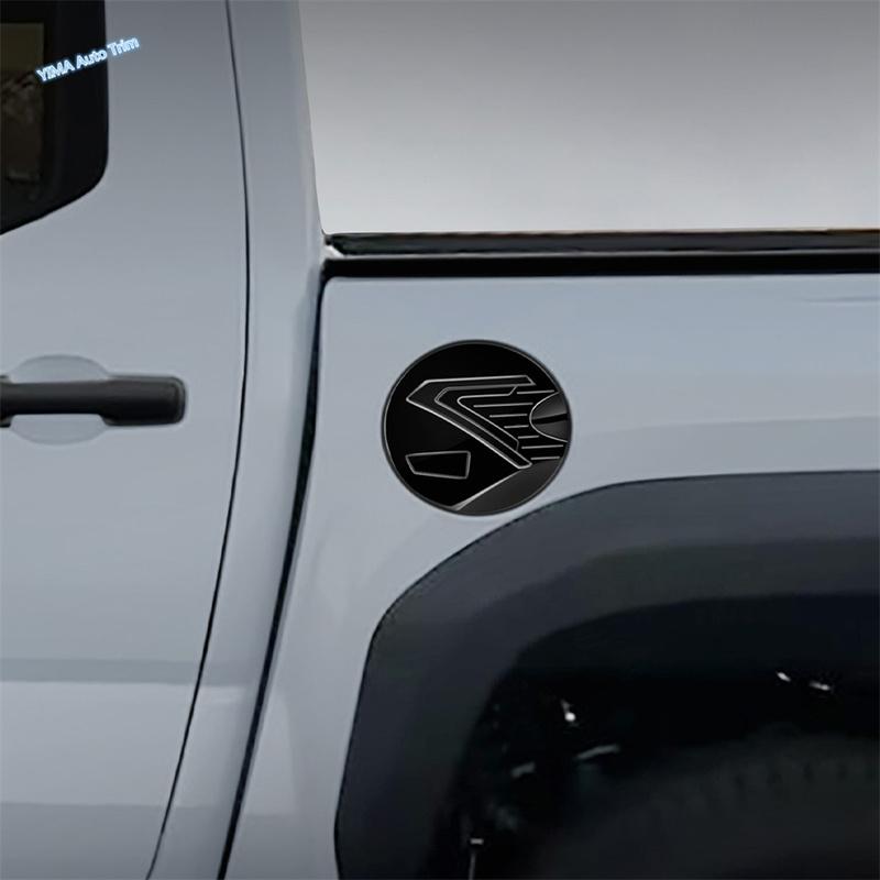 Black Car Stying Filler Fuel Door Guard Oil Gas Tank Cap Decor Sticker Cover Trim ABS Accessories For Toyota Tacoma 2024 2025