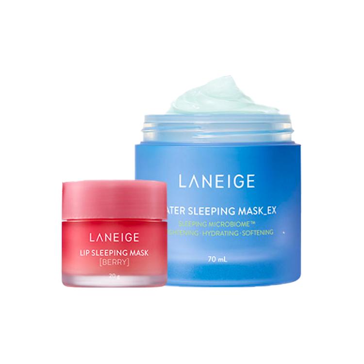 НаборLaneige Water Sleeping Mask и Lip Sleeping Mask для ухода за кожей Mask 70ml + Lip Mask 20ml