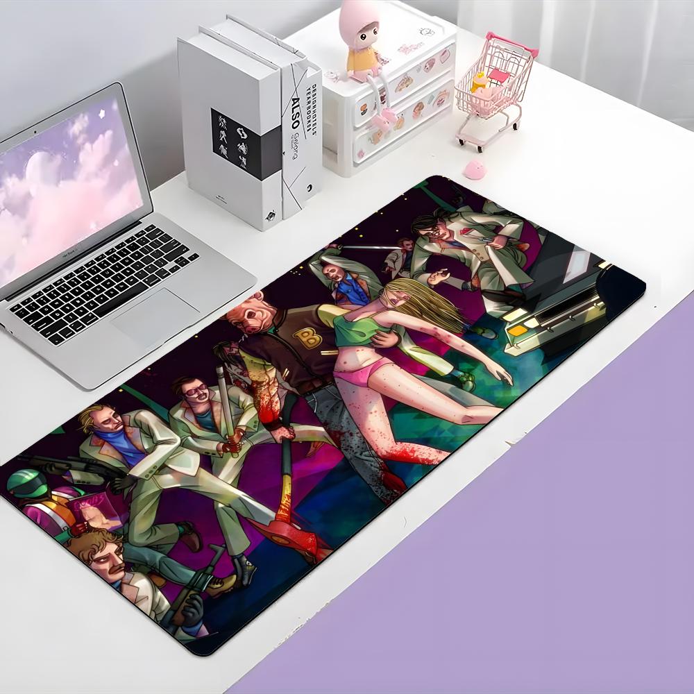 Hotline MMiami Mouse Pad Large Gaming Mousepad With Thick Stitched Edge NonSlip Desk Mat