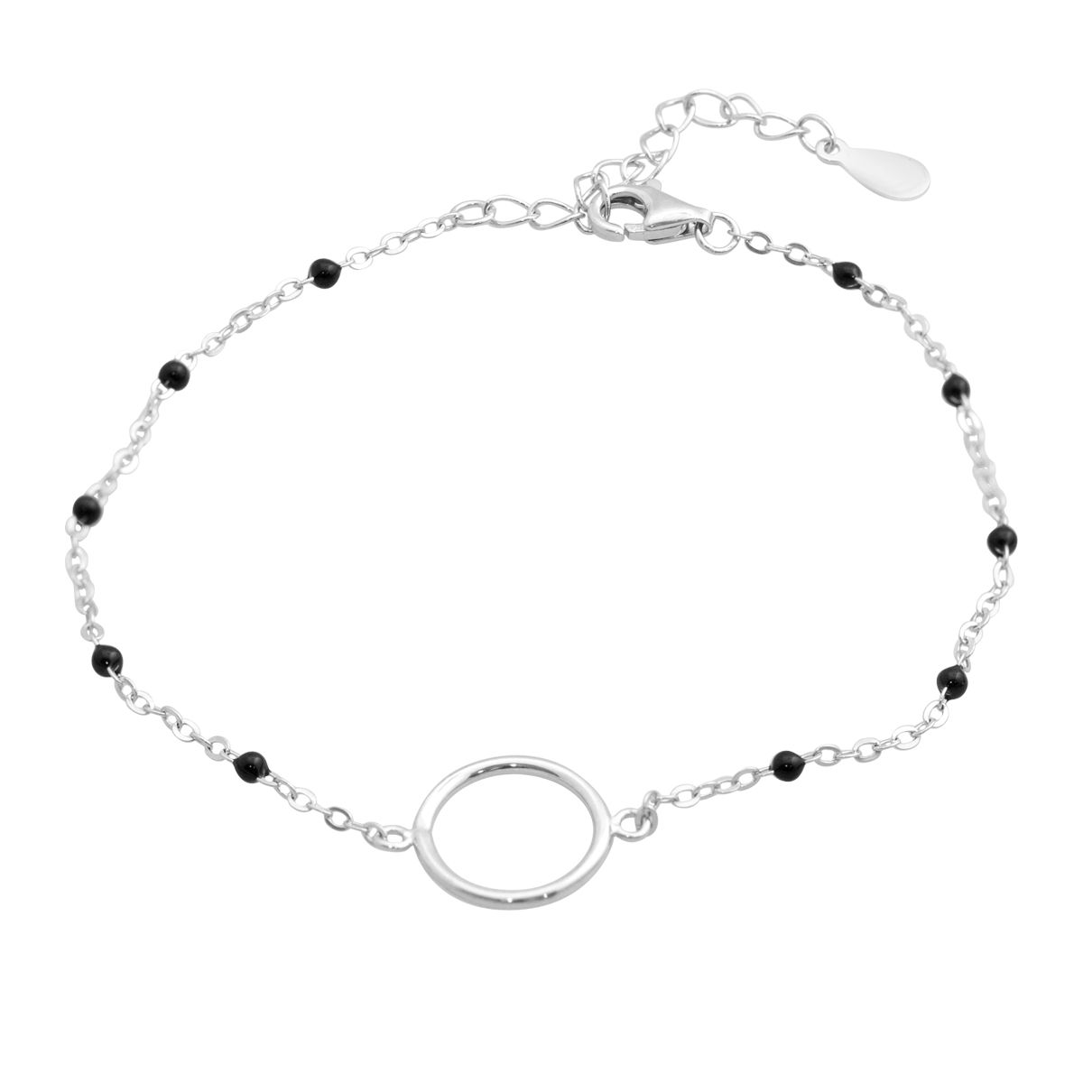 

Срібний браслет з натуральним шпінелем, вага виробу 1,35 гр (2152422) 17-20cm