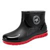 Botas de Lluvia Impermeables Antideslizantes para Hombre hasta el Tobillo con Forro de Terciopelo para Uso en Todas las Estaciones