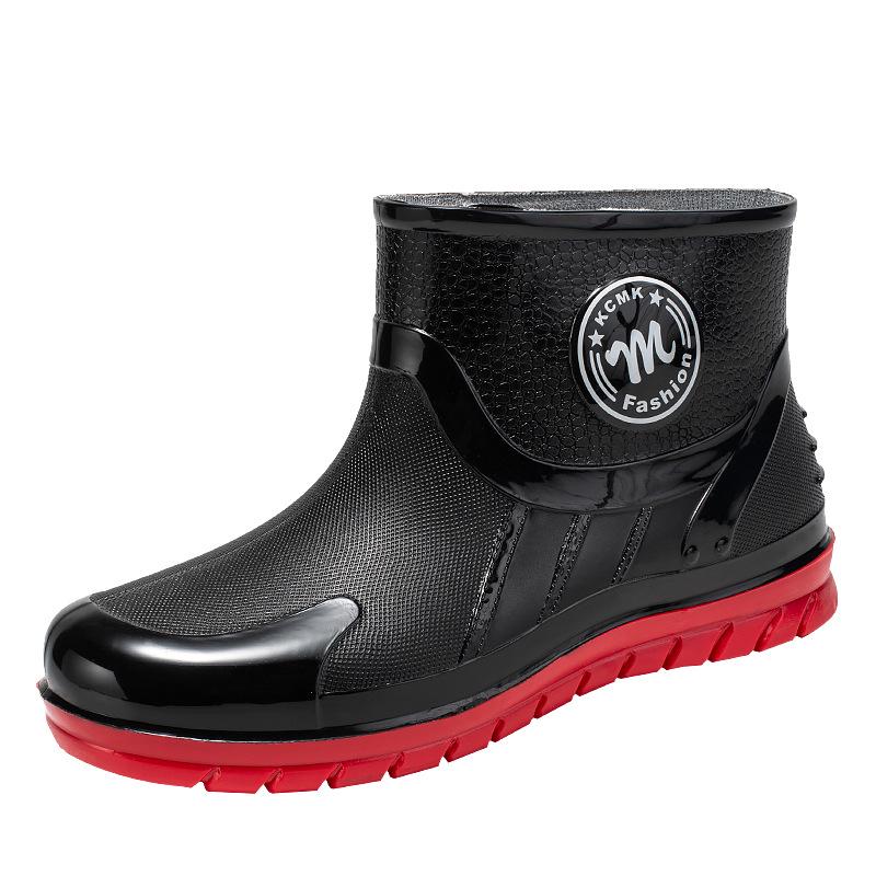 Botas de Lluvia Impermeables Antideslizantes para Hombre hasta el Tobillo con Forro de Terciopelo para Uso en Todas las Estaciones