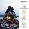 1PC Custom Name Wolf Spirit Connection Flannel Blanket Versatile,all-season Throw Suitable for the Living Room,bedroom,camping,travel,and Gift