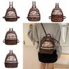 Fashion Leopard Print Backpack For Women With Nylon Material And Pouch Pocket For Daily Use