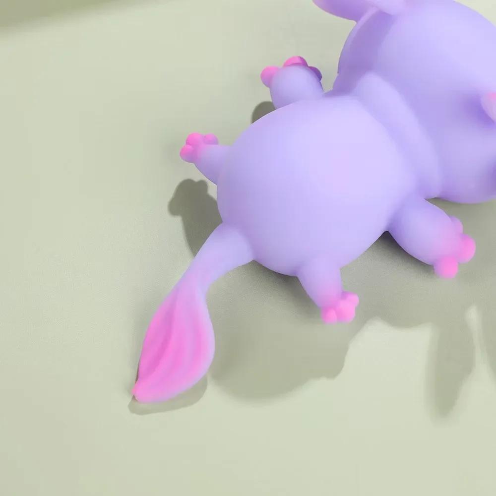 Axolotl Quetschball Niedlicher Cartoon-Fisch Langsam aufsteigend Squishy, Stressabbau Dehnbar Antistress Für Erwachsene