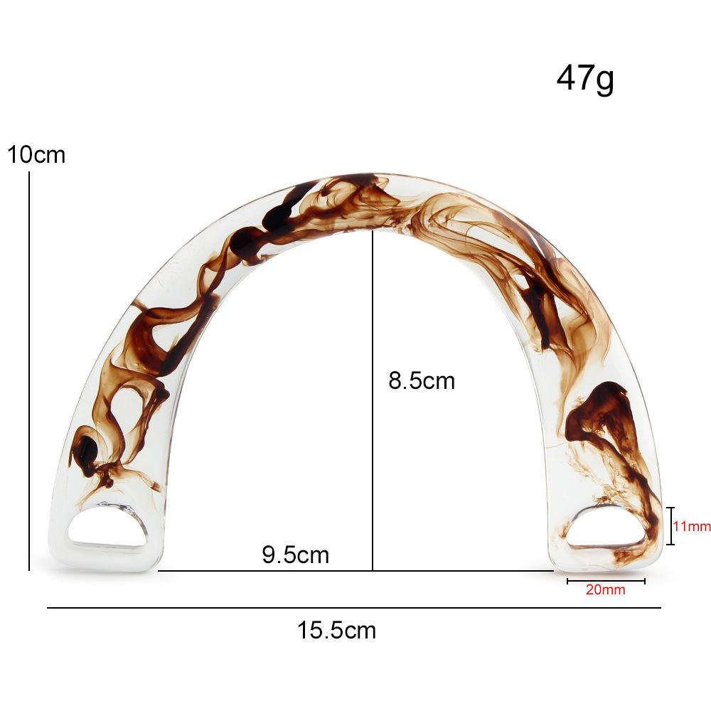 

1PC resin handle wallet frame kiss buckle woven bag handbag crochet bag handle DIY handicraft accessories
