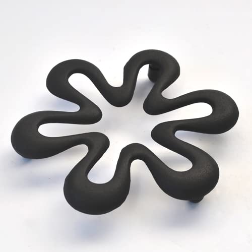 Ichikudo Nanbu Ironware Teapot with Trivet Rikka Black -Rikka-