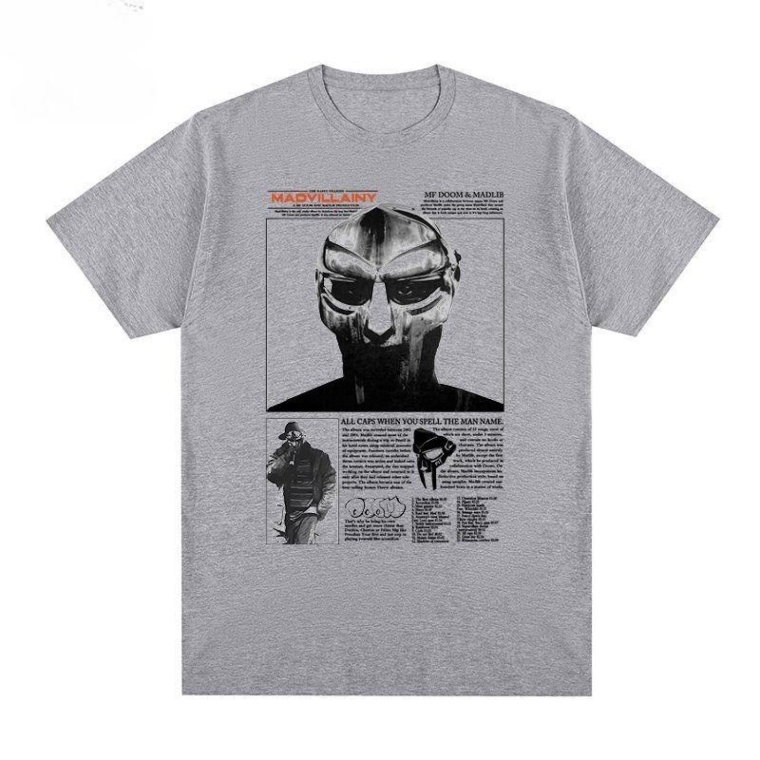 

Футболка з коротким рукавом MF DOOM, Маска Доліба із залізним обличчям, Легенда хіп-хоп тренду, Пам ятні Ретро Гладиатори для чоловіків та жінок XXXXXL чорний