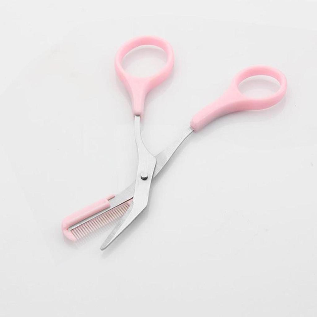 Tijeras, peine para cejas, herramienta cosmética para pestañas, recortador, pinzas para el pelo, conjunto para mujer
