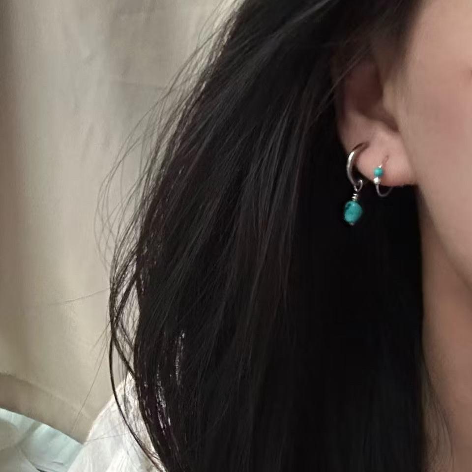 2026 Designer Tibetan-Style Turquoise Earrings: High-End Ethnic Retro for Women