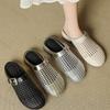 Woman Slippers 2026 Summer Fashion Mueller Low Heel Soft Bottom Casual Shoes Breathable Mesh Shoes Woman Fashion Braided Shoes