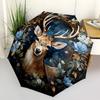 1pc Deer Umbrella Automatic Open/close, 8-Rib Durable Frame, Compact Folding Design, Ideal Birthday/Holiday Gift 1143A