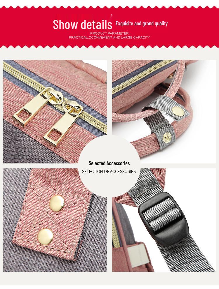 LEQUEEN Multifunctional Fashion Mummy Bag: Large Capacity Mom and Baby Backpack