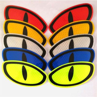 2Pcs/Par Adesivo Refletivo de Carro Adesivo Luminoso de Condução Noturna para Motocicleta Especial Olho de Gato Tiras Refletivas Automáticas