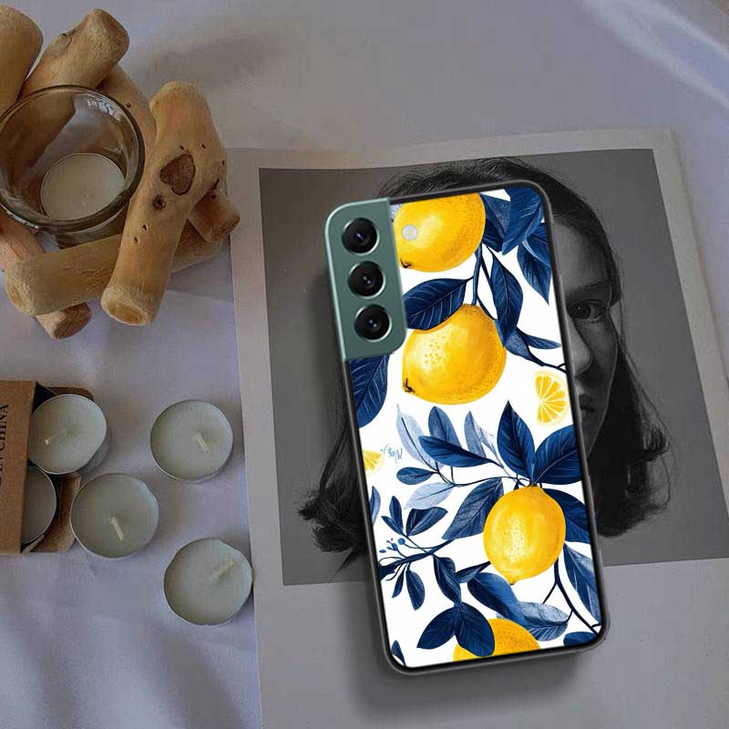 Mediterranes Zitronen Handyhülle Für Samsung Galaxy S22 S25 Ultra S21 S10 Plus S26 Edge S20 S23 S24 FE Cover Silikon Weich TPU