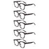 Turezing 5 Pack New Reading Glasses For Men And Women Clear Lenses Spring Hinge Diopter +0.5+1.0+3.0+5.0+6.0