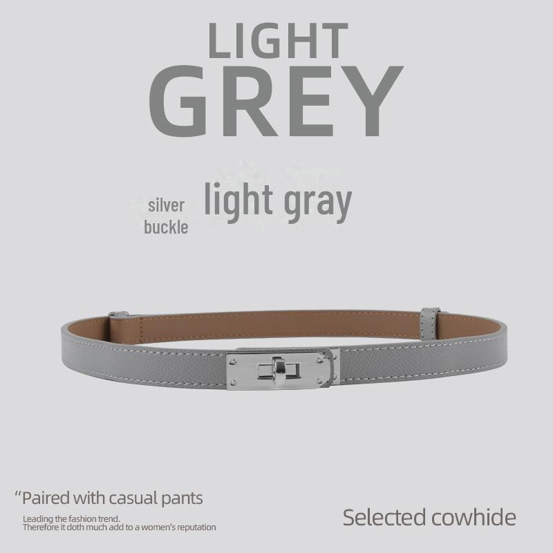 Vintage Stil Echtes Leder Damen Skinny Taillengürtel zur Kleiderdekoration