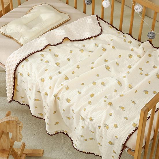Baby Blanket Soft Double-Layer Design Printing Pattern Sleeping Blanket Easy Care Fabric Newborn Baby Blanket