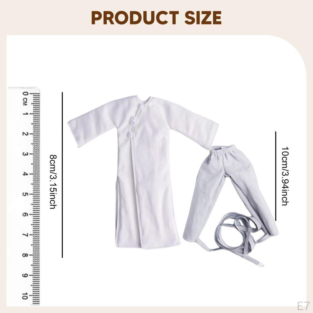 Miniature Coat Costume for Male Action Figure Doll Accessory, Trench And Pants 1/12 Scale