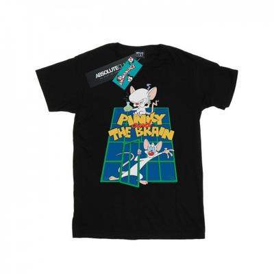 Camiseta feminina/feminina Pinky And The Brain Laboratory Cotton Boyfriend