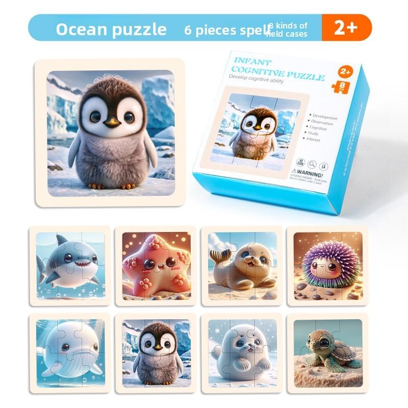 

3D Деревянный Пазл Динозавр Игрушки Детские Образовательные Развивающие Преимущества Подарок Ocean