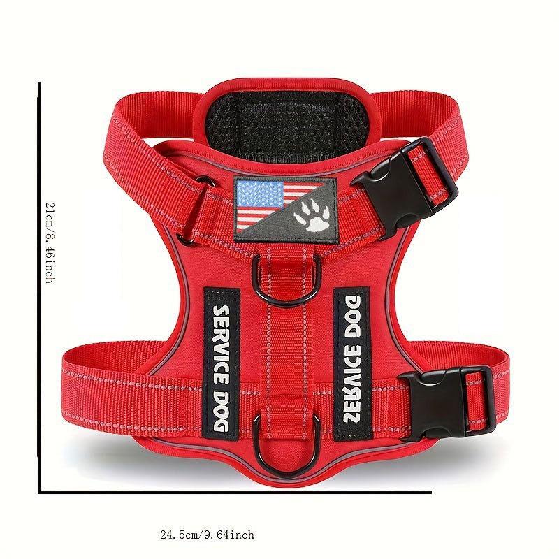 Reflective Tactical Harness for Large Dogs - Explosion-Proof & Adjustable, No-Choke Design