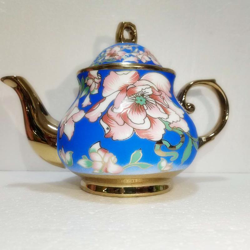 Gold-Plated Edge European Creative Household Tea Set Ceramic English Coffee Cup Saucer Set