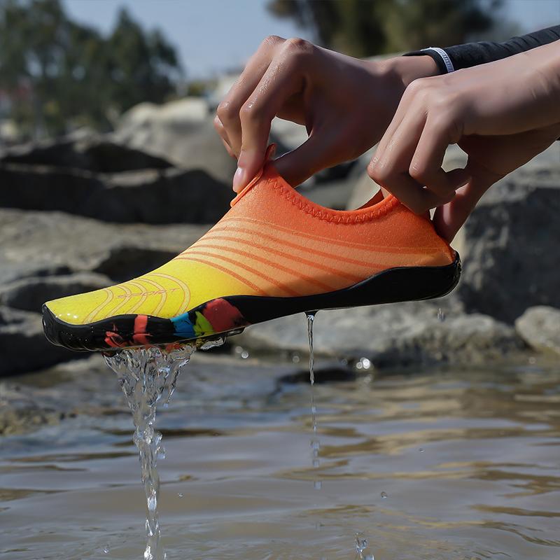 Soft Sole Aqua Shoes for Men Women Breathable Quick Dry Water Sneakers Elastic Slip-on Wading Footwear for Beach Walking Surfing