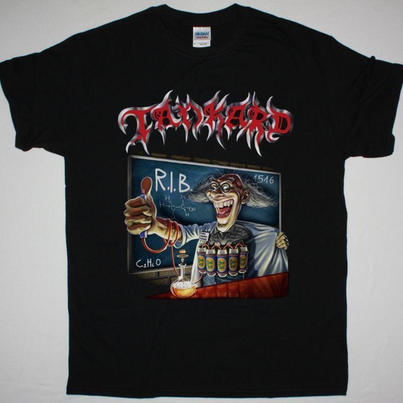 Tankard RIB Rest In Beer Black T-Shirt Thrash Tee S разноцветный