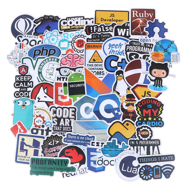 50 adesivi Java Internet programmatore fai da te valigia laptop chitarra decalcomanie per auto