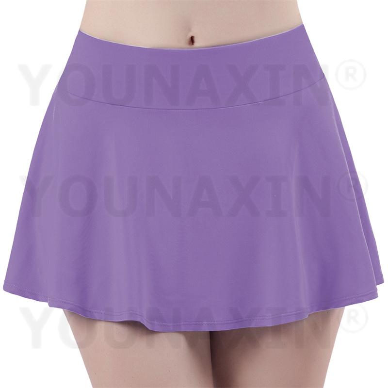 Women's Tennis Culottes High Waist Fitness Skirt Training Running Yoga Badminton Sports Shorts Lining Girl Anti-emptied Quick Dry S M L XL 2XL