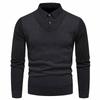 Men's Trendy Striped Two-Piece Look Pullover Sweater - Warm, Velvet-Lined Knitwear for Autumn/Winter