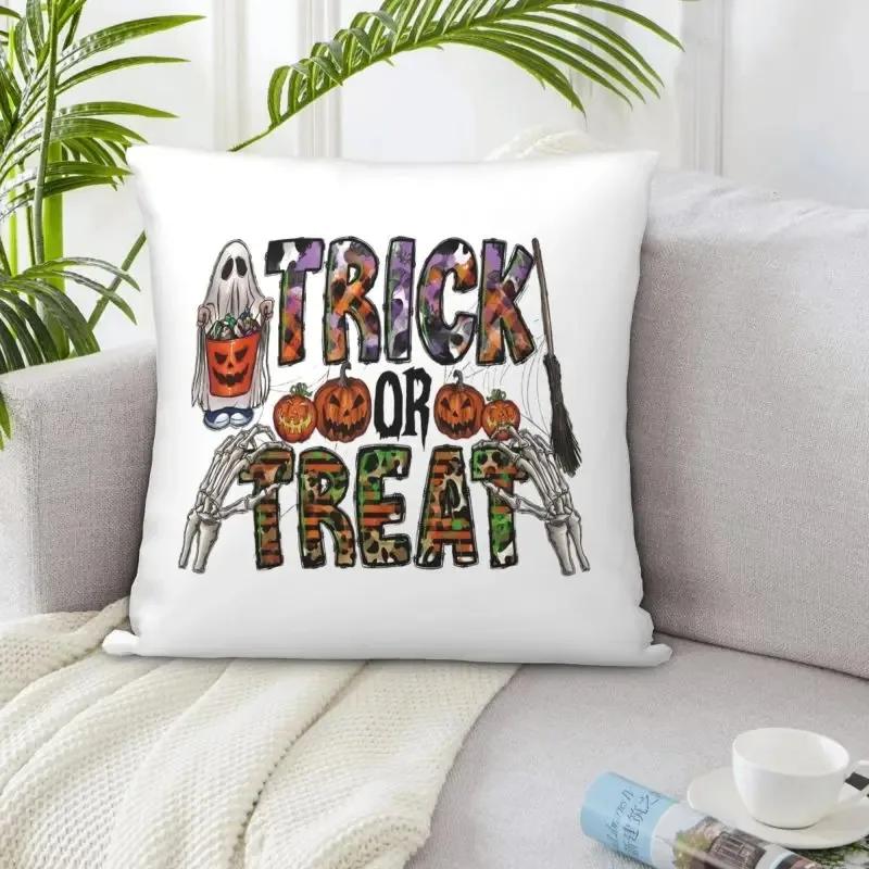 Happy Halloween Pumpkin Print Cushion Covers Suitable for Home Living Room Sofa Bedroom Room Decoration Pillow Covers